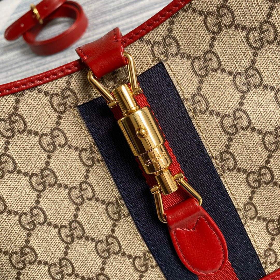 Gucci 636706 Jackie Vintage Underarm Bag Red - luxibagsmall