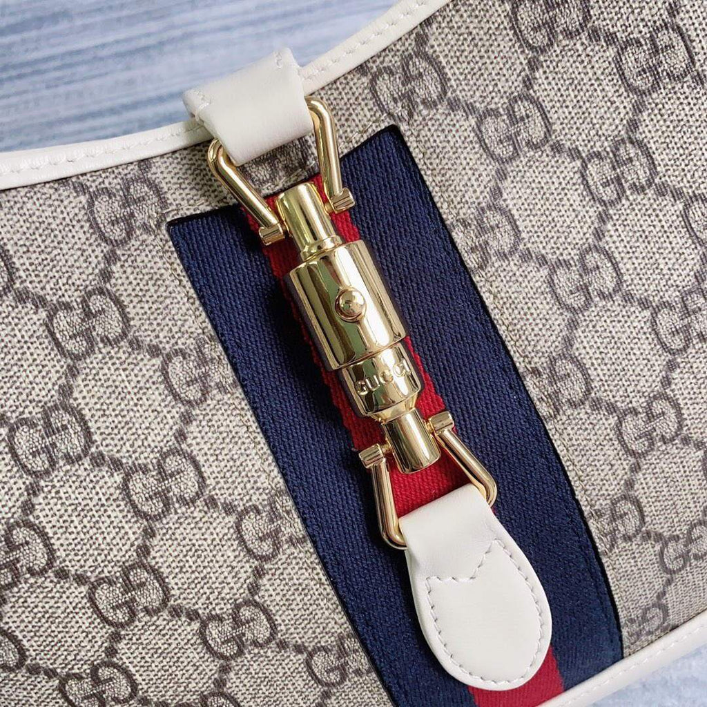 Gucci 636706 Jackie Vintage Underarm Bag White - luxibagsmall