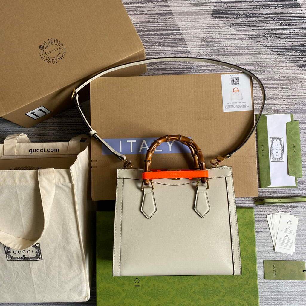 Gucci Diana small tote bag top handle bag 660195 White