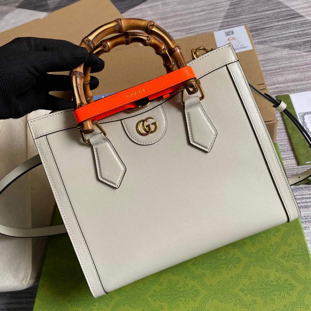 Gucci Diana small tote bag top handle bag 660195 White