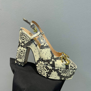Gucci 723837 Women's python print high heel pump G66746 - 35 - View 7