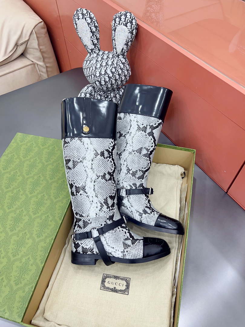 Gucci Women Shoes Style ?674670 DS8J0 1079 Knee-high boot with harness 192111