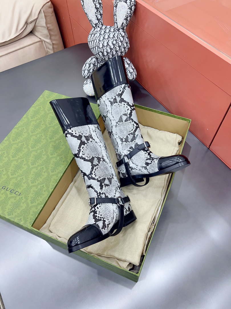 Gucci Women Shoes Style ?674670 DS8J0 1079 Knee-high boot with harness 192111