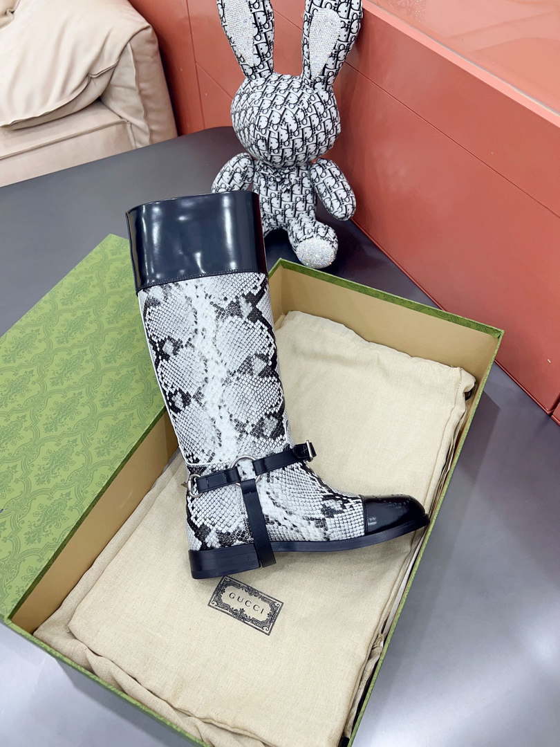 Gucci Women Shoes Style ?674670 DS8J0 1079 Knee-high boot with harness 192111