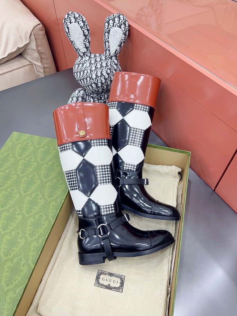 Gucci Women Shoes Style ?674670 DS8J0 1079 Knee-high boot with harness 192112