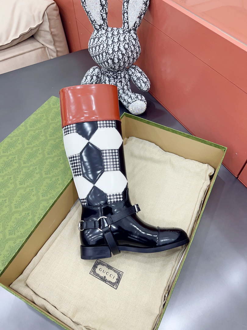 Gucci Women Shoes Style ?674670 DS8J0 1079 Knee-high boot with harness 192112