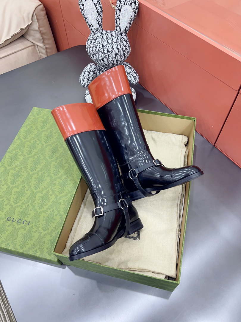 Gucci Women Shoes Style ?674670 DS8J0 1079 Knee-high boot with harness 192113