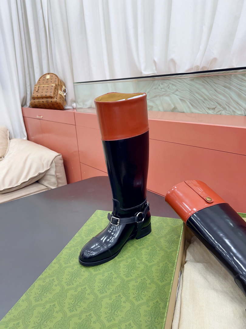 Gucci Women Shoes Style ?674670 DS8J0 1079 Knee-high boot with harness 192113