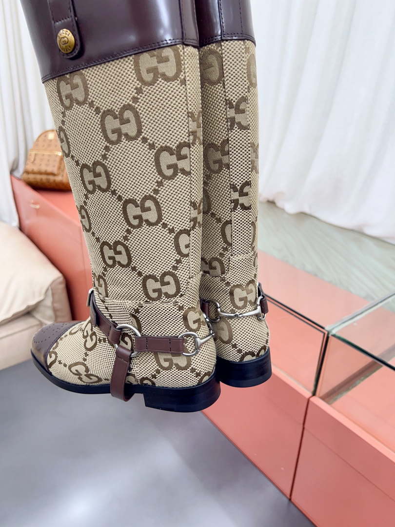 Gucci Women Shoes Style ?674670 DS8J0 1079 Knee-high boot with harness 192114