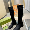Gucci Women Shoes Style ?678278 HVKL0 9786 Knee-high boot with harness 191533 - 35 - View 1