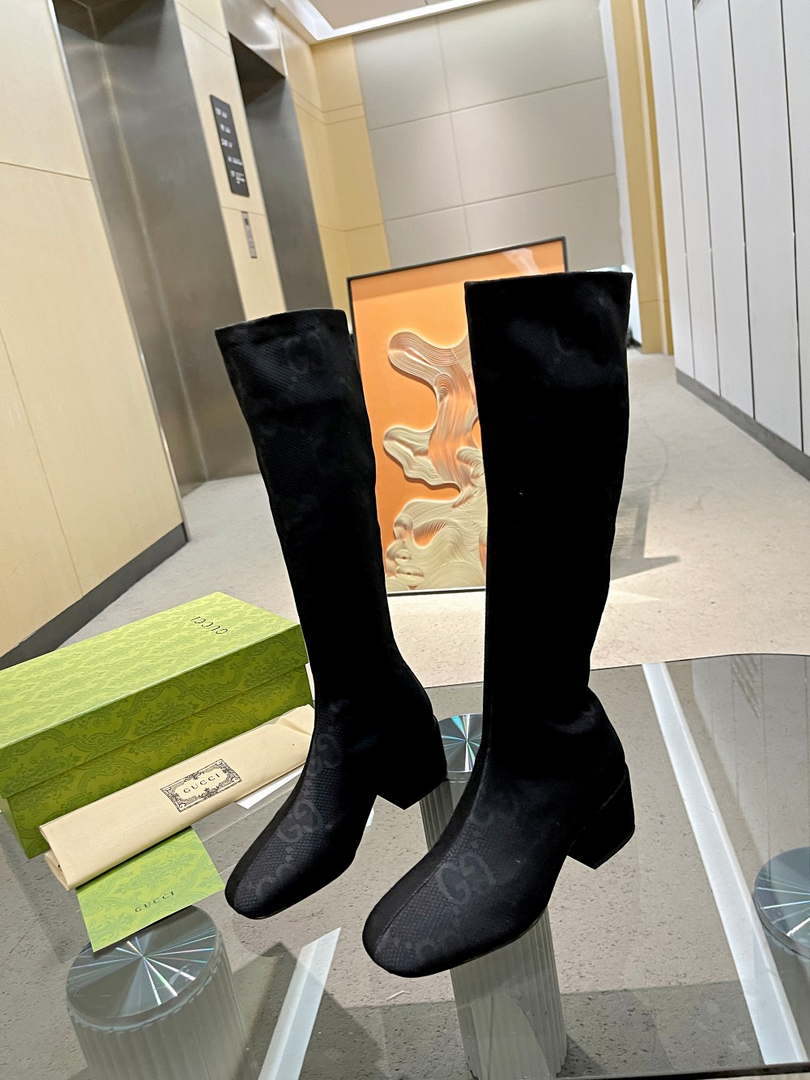 Gucci Women Shoes Style ?678278 HVKL0 9786 Knee-high boot with harness 191533