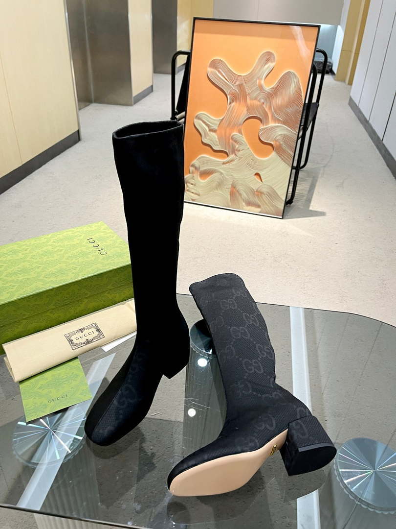 Gucci Women Shoes Style ?678278 HVKL0 9786 Knee-high boot with harness 191533