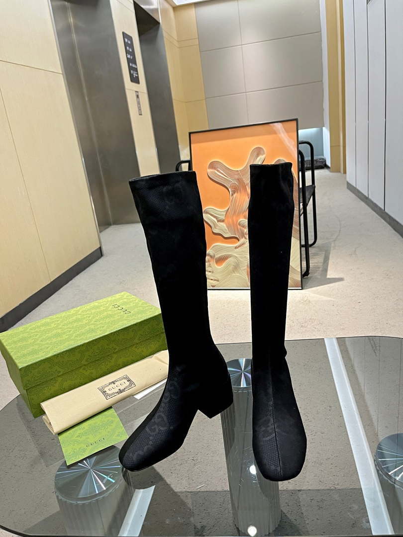 Gucci Women Shoes Style ?678278 HVKL0 9786 Knee-high boot with harness 191533