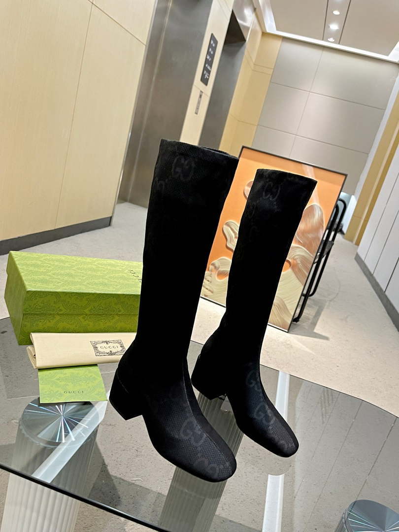 Gucci Women Shoes Style ?678278 HVKL0 9786 Knee-high boot with harness 191533