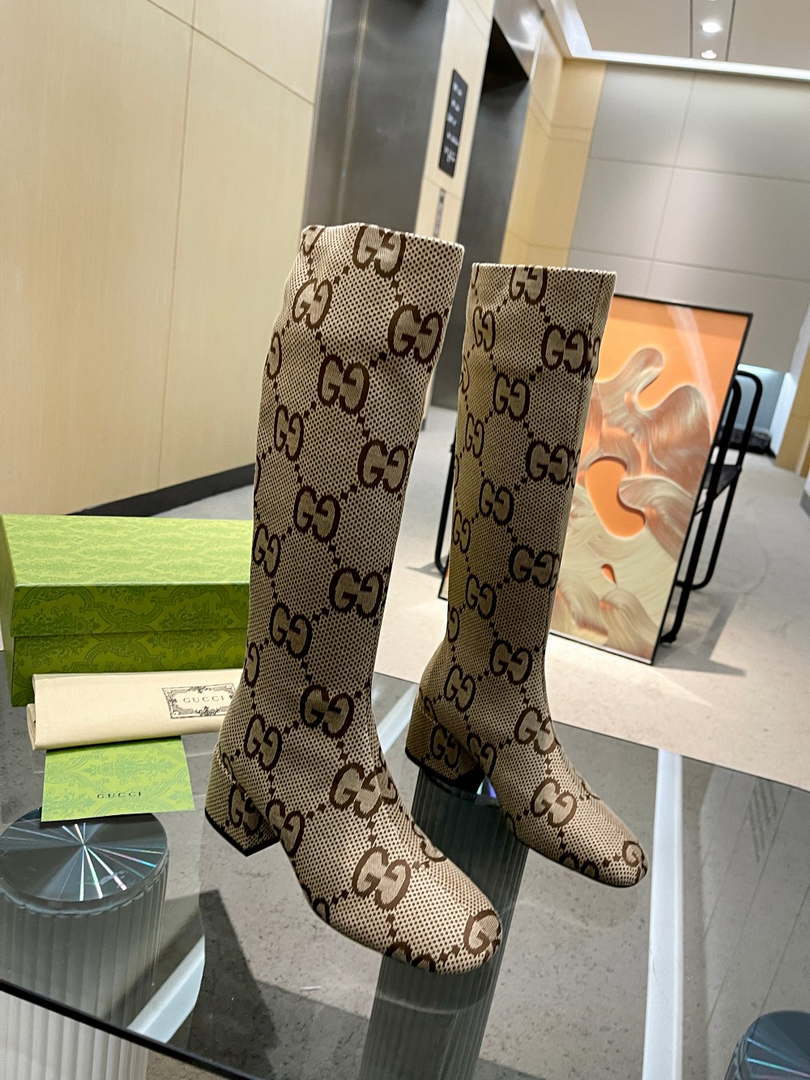 Gucci Women Shoes Style ?678278 HVKL0 9786 Knee-high boot with harness 191534