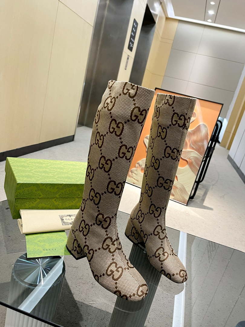 Gucci Women Shoes Style ?678278 HVKL0 9786 Knee-high boot with harness 191534