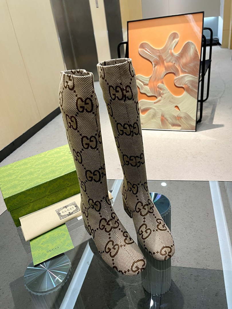 Gucci Women Shoes Style ?678278 HVKL0 9786 Knee-high boot with harness 191534