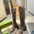 Gucci Women Shoes Style ?678278 HVKL0 9786 Knee-high boot with harness 191534 - 35 - View 1
