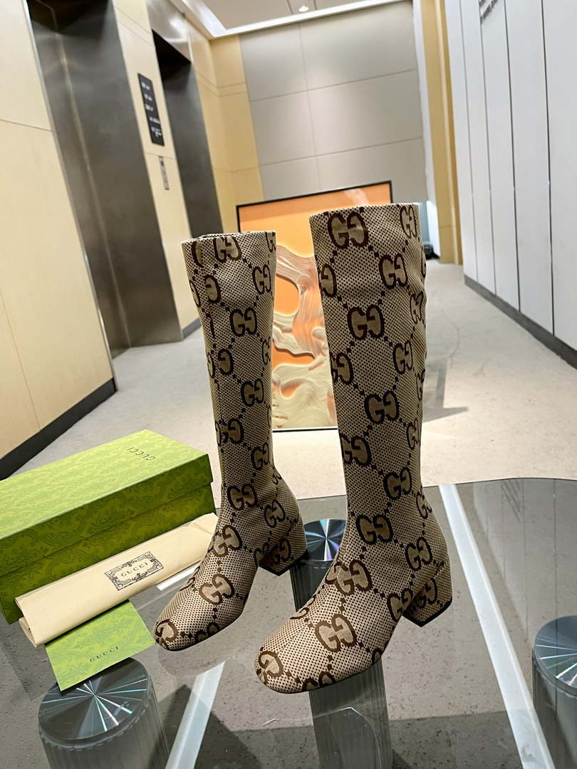 Gucci Women Shoes Style ?678278 HVKL0 9786 Knee-high boot with harness 191534