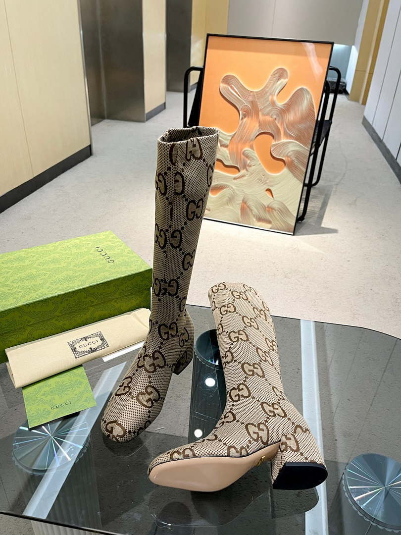Gucci Women Shoes Style ?678278 HVKL0 9786 Knee-high boot with harness 191534