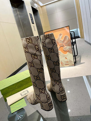 Gucci Women Shoes Style ?678278 HVKL0 9786 Knee-high boot with harness 191534 - 35 - View 4