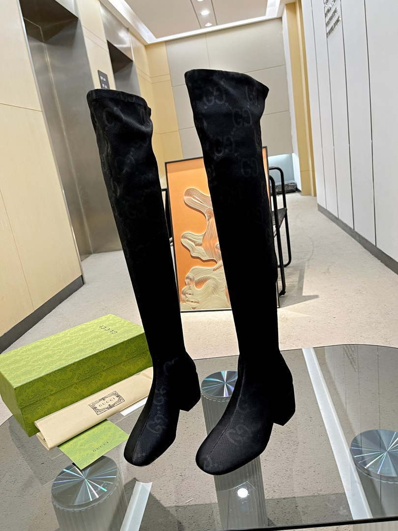 Gucci Women Shoes Style ?678278 HVKL0 9786 Knee-high boot with harness 191535
