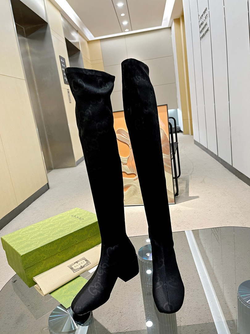 Gucci Women Shoes Style ?678278 HVKL0 9786 Knee-high boot with harness 191535