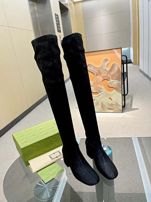 Gucci Women Shoes Style ?678278 HVKL0 9786 Knee-high boot with harness 191535 - 35 - View 6
