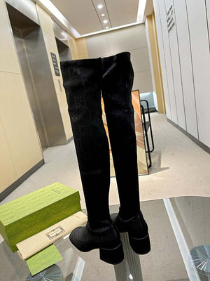 Gucci Women Shoes Style ?678278 HVKL0 9786 Knee-high boot with harness 191535 - 35 - View 5