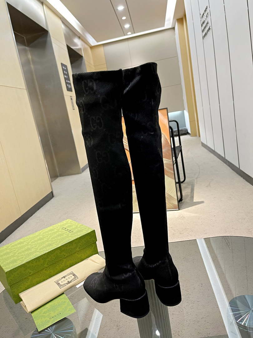 Gucci Women Shoes Style ?678278 HVKL0 9786 Knee-high boot with harness 191535
