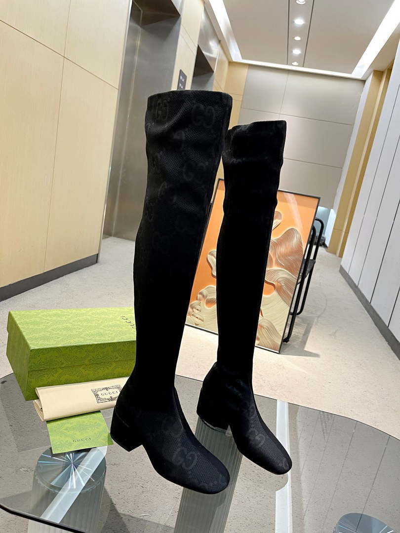 Gucci Women Shoes Style ?678278 HVKL0 9786 Knee-high boot with harness 191535