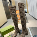 Gucci Women Shoes Style ?678278 HVKL0 9786 Knee-high boot with harness 191536 - 35 - View 1