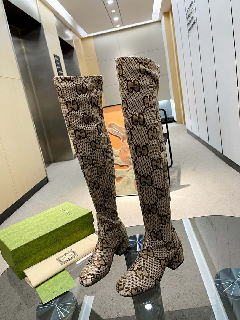 Gucci Women Shoes Style ?678278 HVKL0 9786 Knee-high boot with harness 191536
