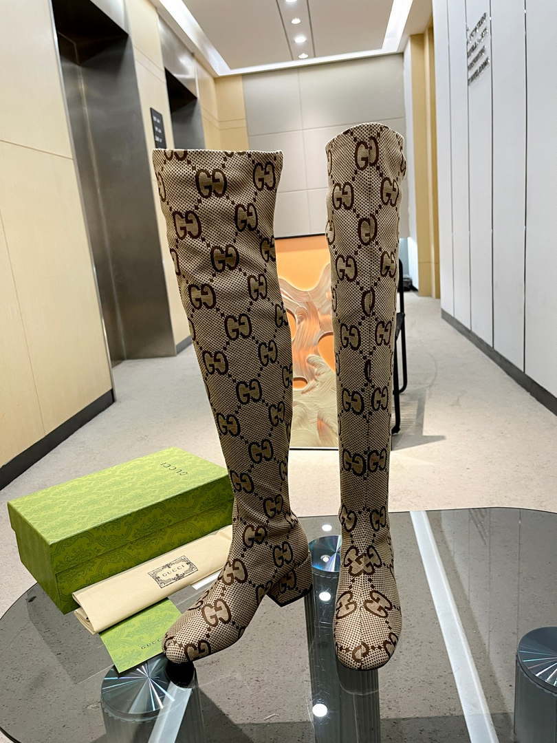 Gucci Women Shoes Style ?678278 HVKL0 9786 Knee-high boot with harness 191536