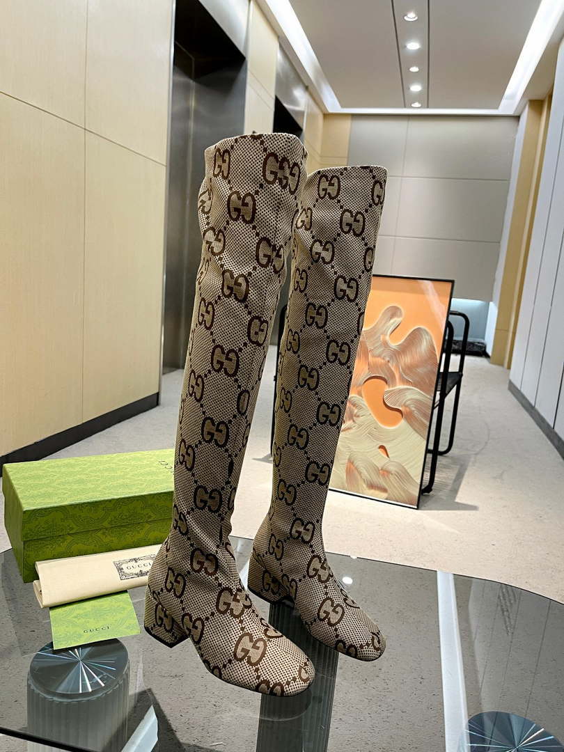 Gucci Women Shoes Style ?678278 HVKL0 9786 Knee-high boot with harness 191536