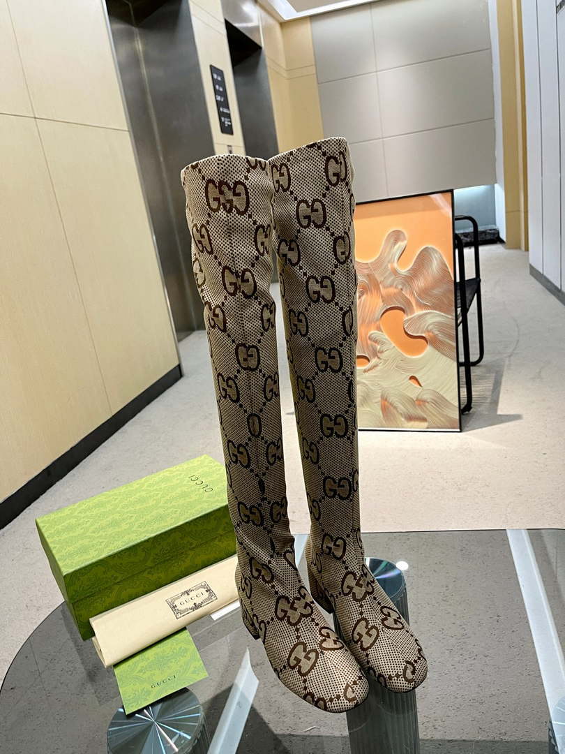Gucci Women Shoes Style ?678278 HVKL0 9786 Knee-high boot with harness 191536