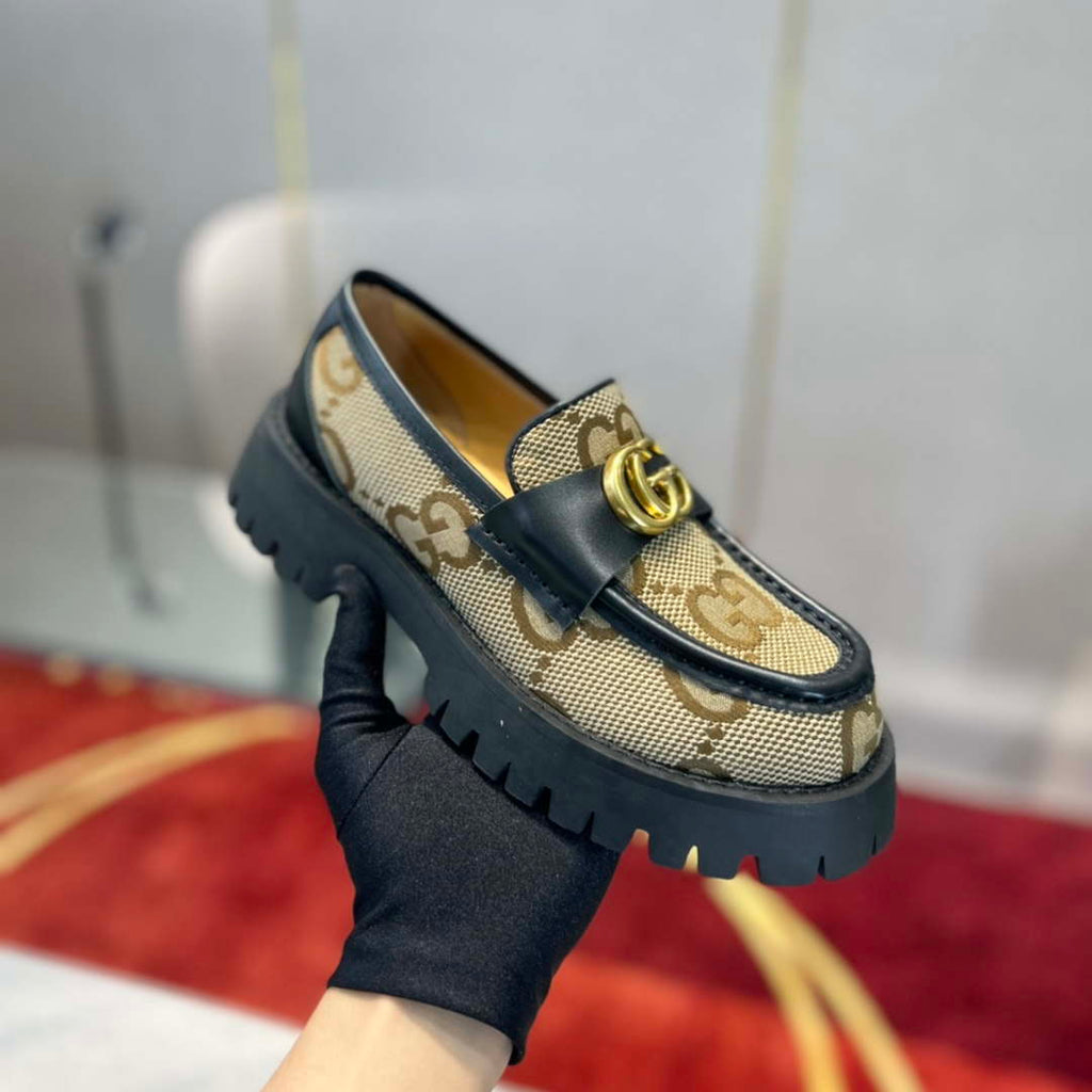 Gucci Women Shoes Style ?700271 DKSD0 1000 Women's lug sole Interlocking G loafer 191409