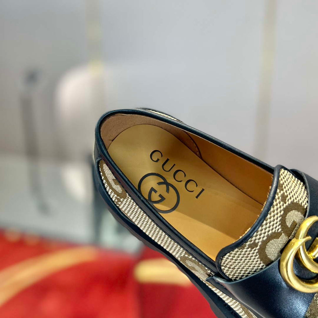 Gucci Women Shoes Style ?700271 DKSD0 1000 Women's lug sole Interlocking G loafer 191409