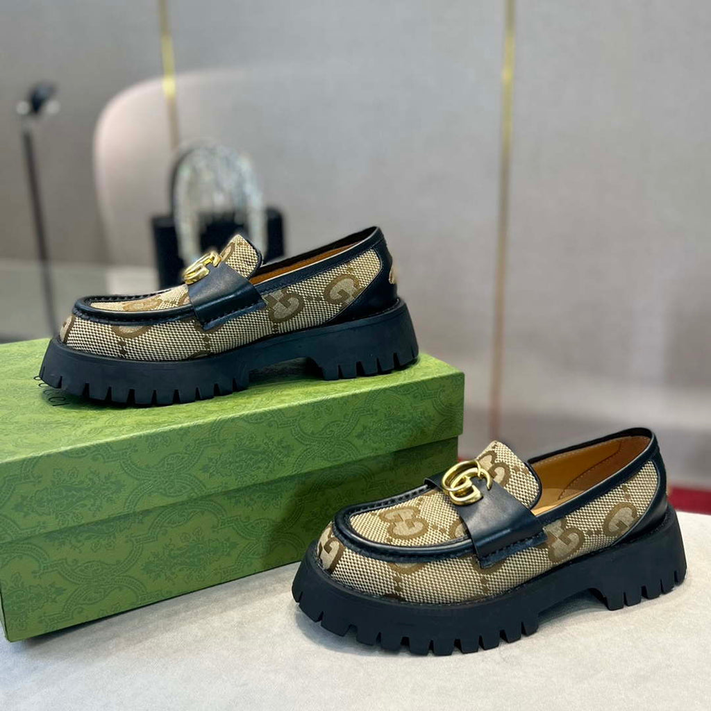 Gucci Women Shoes Style ?700271 DKSD0 1000 Women's lug sole Interlocking G loafer 191409