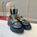 Gucci Women Shoes Style ?700271 DKSD0 1000 Women's lug sole Interlocking G loafer 191410