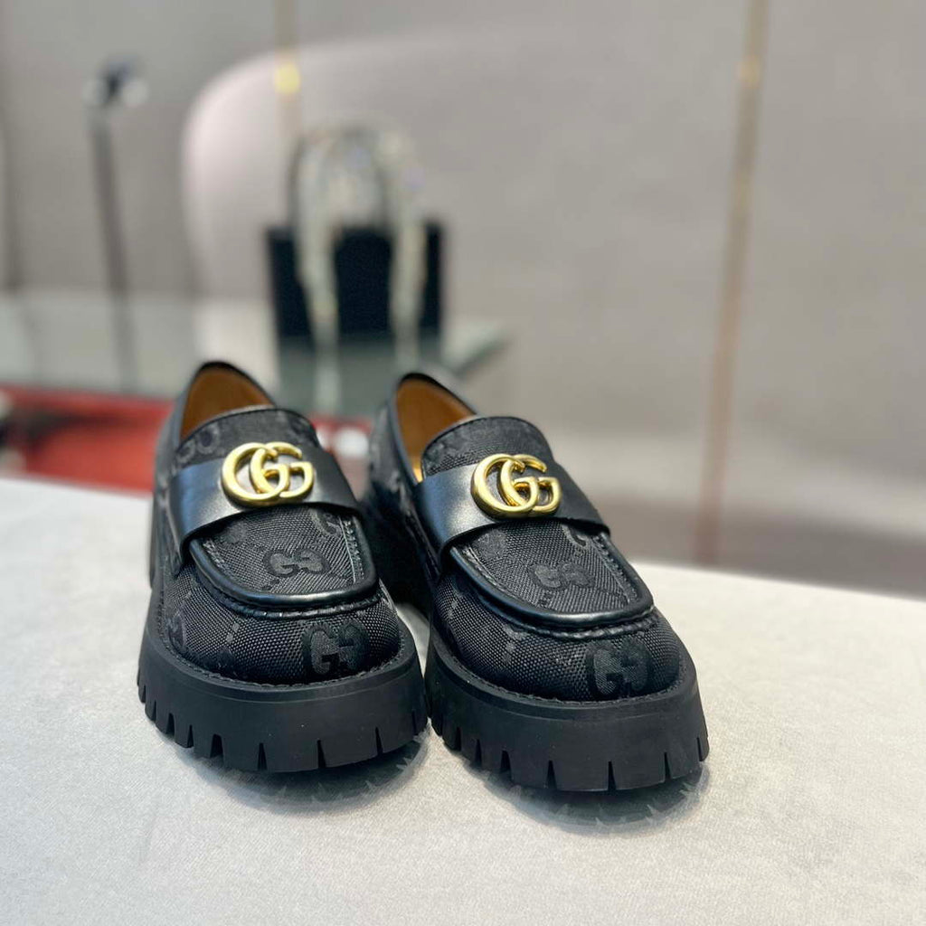 Gucci Women Shoes Style ?700271 DKSD0 1000 Women's lug sole Interlocking G loafer 191412