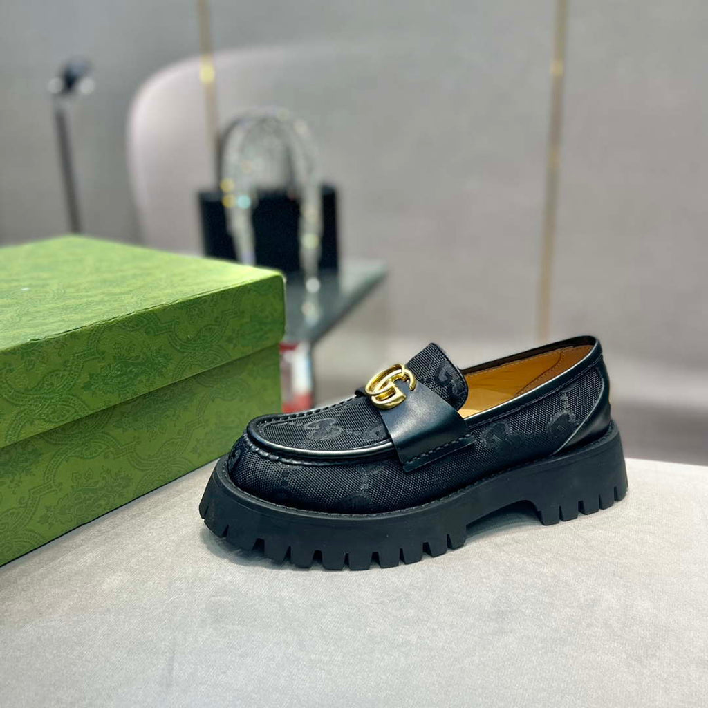 Gucci Women Shoes Style ?700271 DKSD0 1000 Women's lug sole Interlocking G loafer 191412