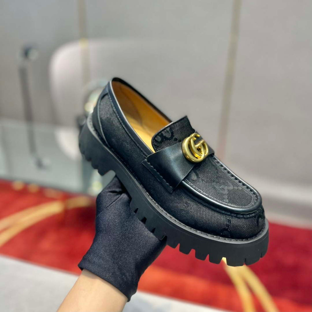 Gucci Women Shoes Style ?700271 DKSD0 1000 Women's lug sole Interlocking G loafer 191412