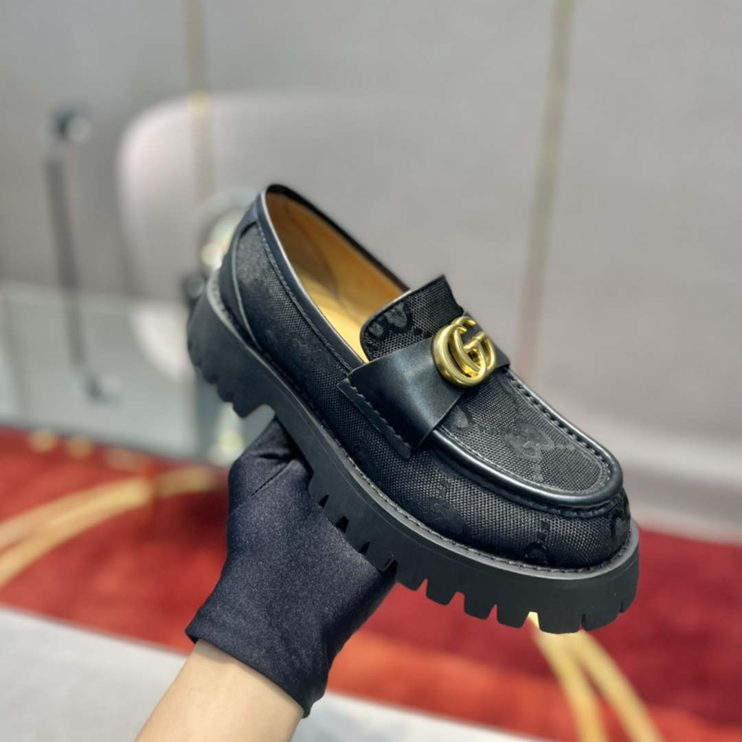 Gucci Women Shoes Style ?700271 DKSD0 1000 Women's lug sole Interlocking G loafer 191412