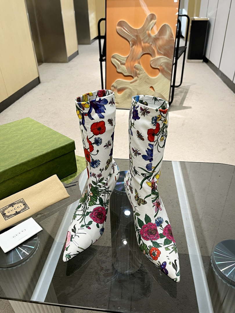 Gucci Women Shoes Style ?718378 FAAQP 1008 Women's GG knit ankle boots 191523