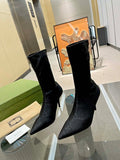Gucci Women Shoes Style ?718378 FAAQP 1008 Women's GG knit ankle boots 191524