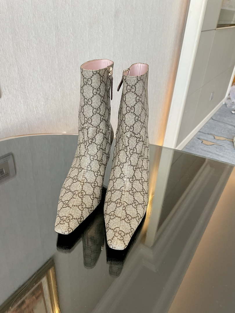 Gucci Women Shoes Style ?718378 FAAQP 1008 Women's GG knit ankle boots 193607