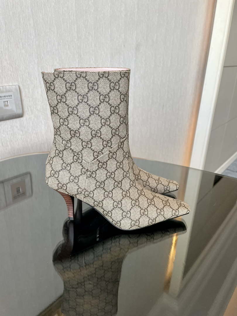Gucci Women Shoes Style ?718378 FAAQP 1008 Women's GG knit ankle boots 193607