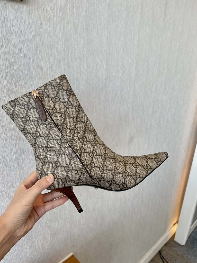 Gucci Women Shoes Style ?718378 FAAQP 1008 Women's GG knit ankle boots 193607