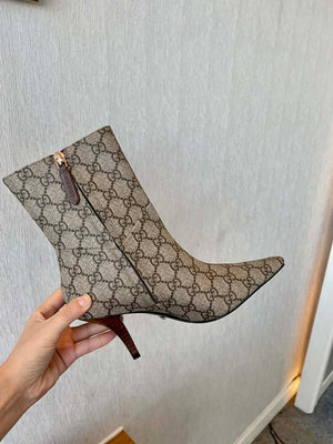 Gucci Women Shoes Style ?718378 FAAQP 1008 Women's GG knit ankle boots 193607 - 35 - View 3